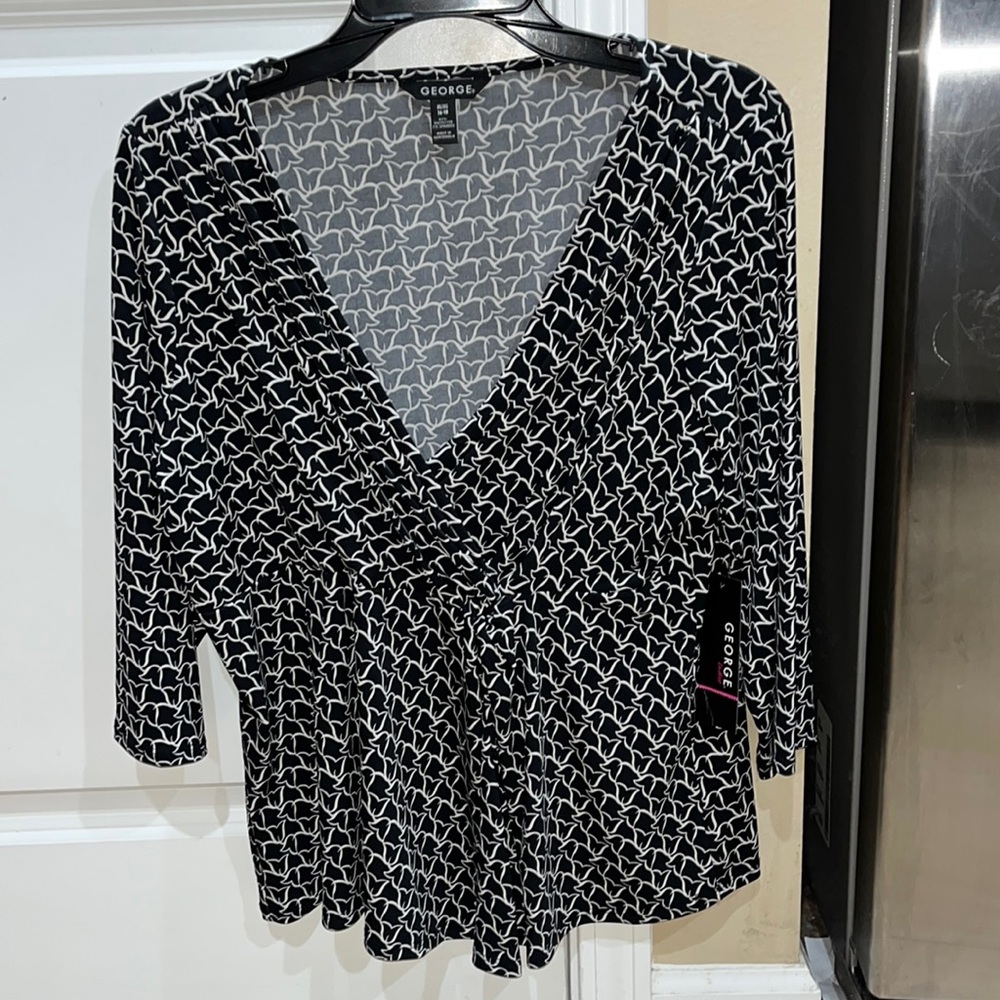 George Faux Wrap Top